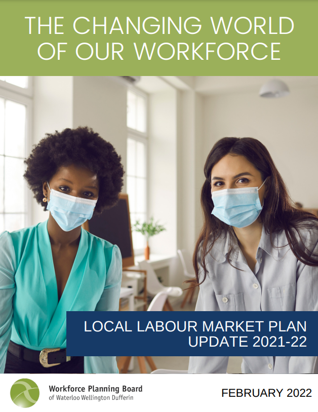 Cover image of the Local Labour Market Plan Update report for 2021-2022